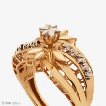 انگشتر طلا 18 عیار زنانه گالری طلا و جواهر هانی مدل تاپ لاو سایز 56